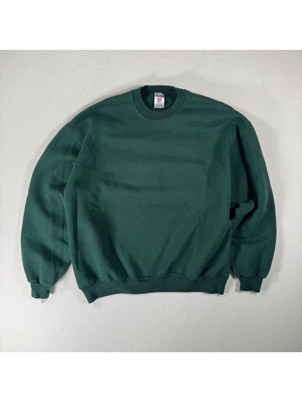 Vintage Y2K Jerzees Forest Green Pull OVer Sweater Sz XL